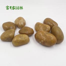 批发鹅卵石 机制抛光黄色雨花石 工程铺路五彩河卵石 