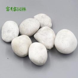 白色鹅卵石 富贵家生产园林景观工程铺路可用雨花石河石子